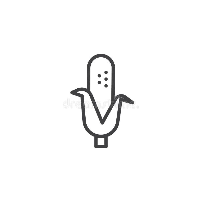 Línea icono del maíz stock de ilustración Línea icono del maíz stock de ilustración