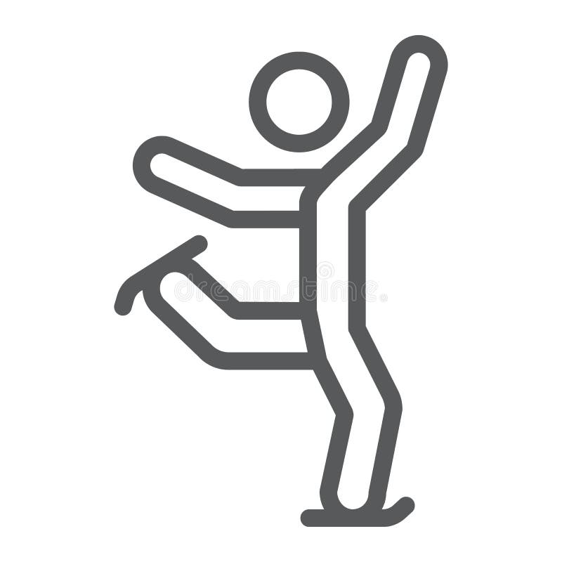 Línea icono del patinaje artístico, deporte y patín, muestra del patinaje de hielo, gráficos de vector, un modelo linear en un fo ilustración del vector Línea icono del patinaje artístico, deporte y patín, muestra del patinaje de hielo, gráficos de vector, un modelo linear en un fo ilustración del vector