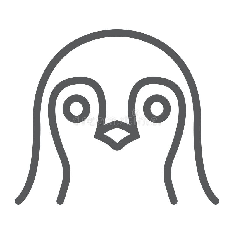 Línea icono del pingüino, animal y parque zoológico, muestra del pájaro ilustración del vector Línea icono del pingüino, animal y parque zoológico, muestra del pájaro ilustración del vector