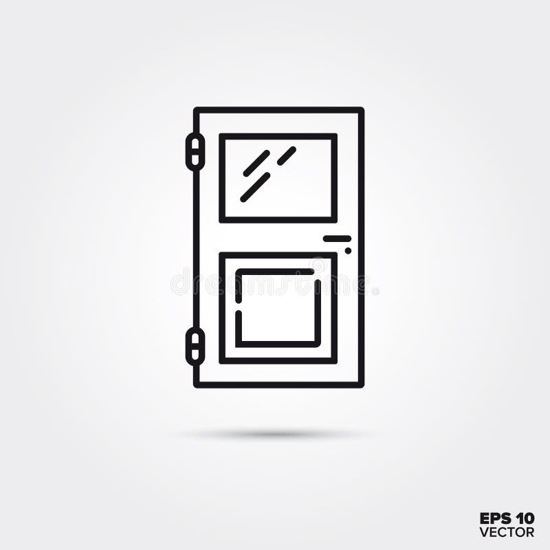 Línea icono del vector de la hoja de la puerta libre illustration Línea icono del vector de la hoja de la puerta libre illustration