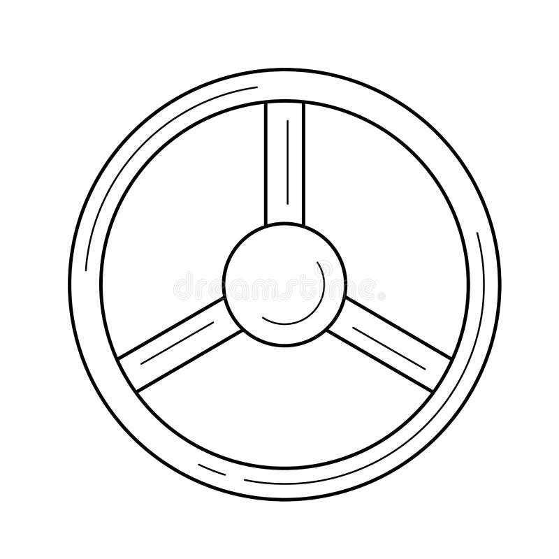 Car steering wheel vector line icon isolated on white background. Traffic concept. Steering wheel line icon for infographic, website or app. Icon designed on a grid system. Car steering wheel vector line icon isolated on white background. Traffic concept. Steering wheel line icon for infographic, website or app. Icon designed on a grid system.