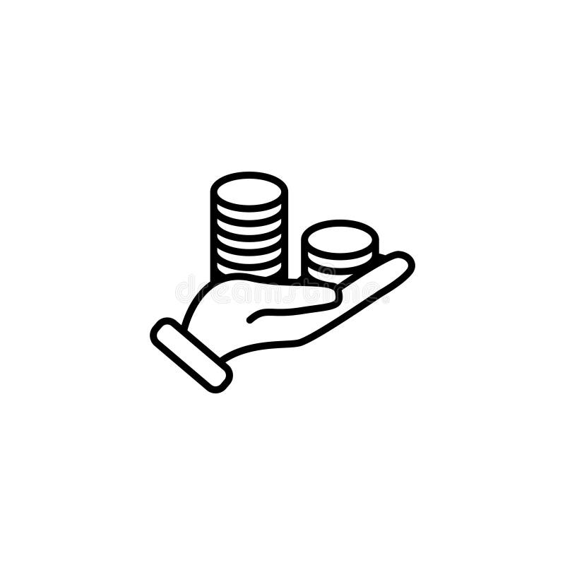 Línea icono Dinero a disposición ilustración del vector Línea icono Dinero a disposición ilustración del vector