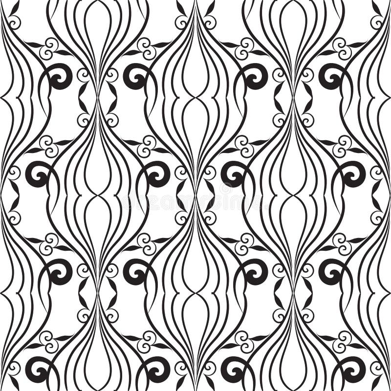 Línea modelo inconsútil blanco y negro del vintage del tracery del arte Resumen ilustración del vector Línea modelo inconsútil blanco y negro del vintage del tracery del arte Resumen ilustración del vector