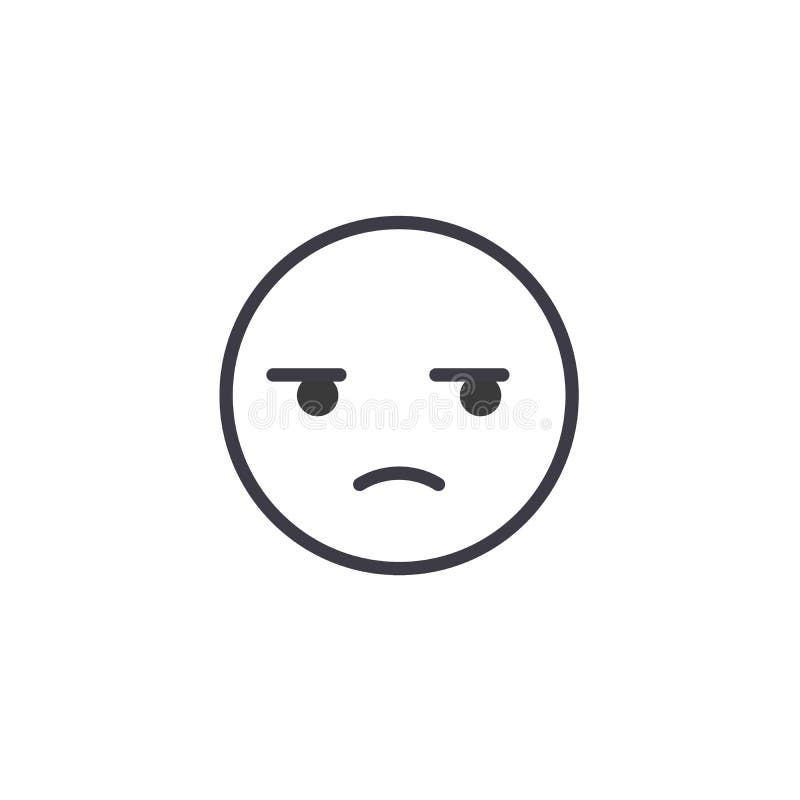 Línea sospechosa vector editable, icono del concepto de Emoji del concepto Ejemplo linear de la emoción del concepto sospechoso d stock de ilustración Línea sospechosa vector editable, icono del concepto de Emoji del concepto Ejemplo linear de la emoción del concepto sospechoso d stock de ilustración