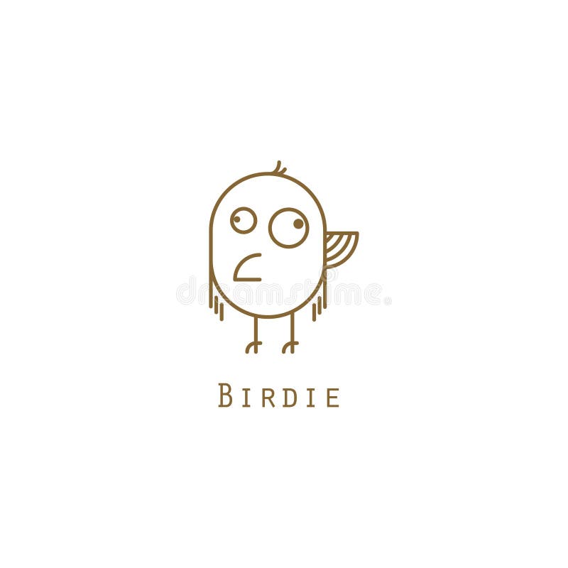 Línea vector del oro del logotipo del pájaro del estilo libre illustration Línea vector del oro del logotipo del pájaro del estilo libre illustration