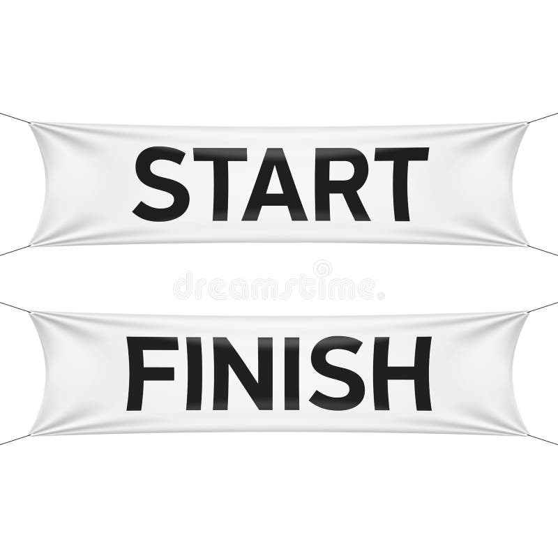 Starting and finishing lines banners illustration. Starting and finishing lines banners illustration