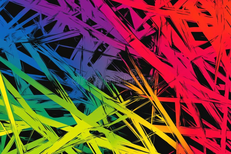 Líneas coloridas abstractas y patrones vibrantes composición dinámica imagen de archivo