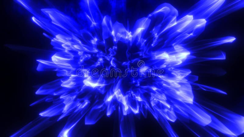 Líneas de energía brillantes y azules abstractas y ondas mágicas