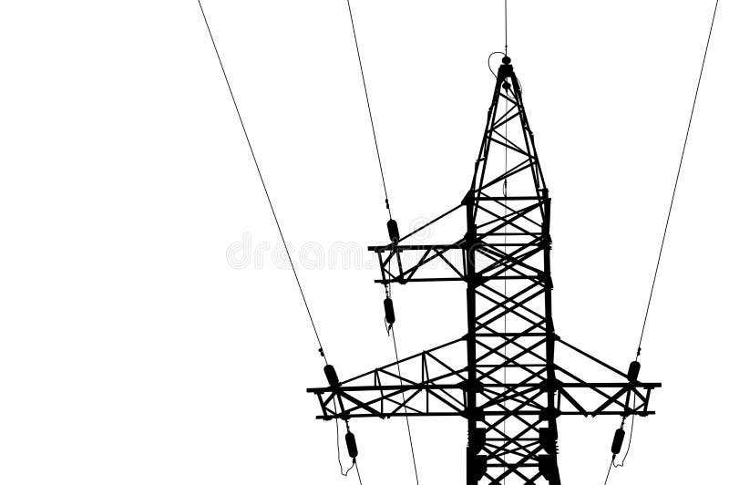 Líneas eléctricas y pilón de alto voltaje libre illustration Líneas eléctricas y pilón de alto voltaje libre illustration
