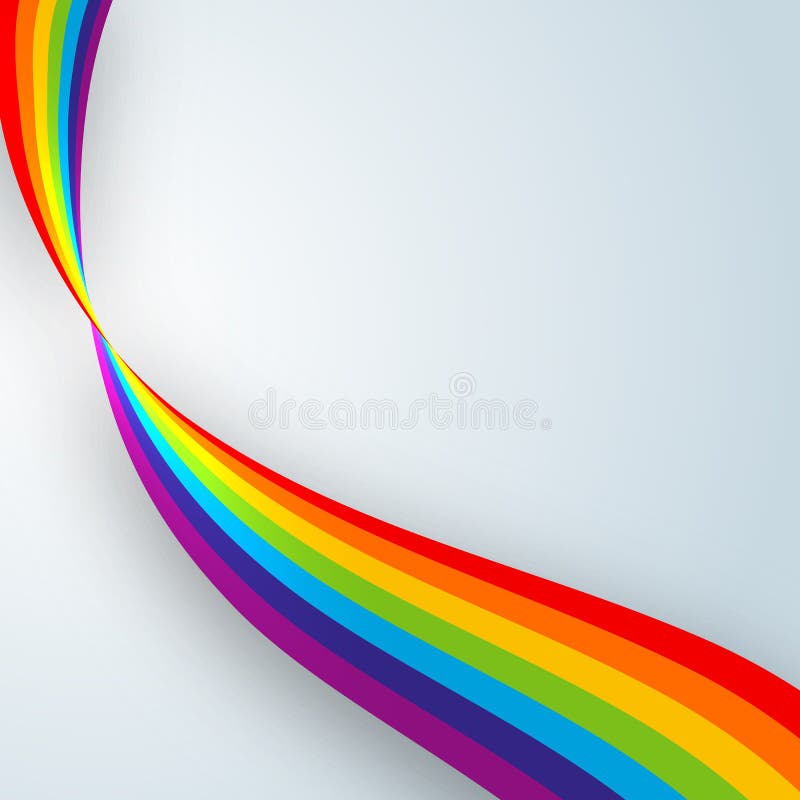 Líneas onduladas abstractas brillantes de colores del arco iris en un elemento creativo del diseño moderno del fondo ligero de la stock de ilustración Líneas onduladas abstractas brillantes de colores del arco iris en un elemento creativo del diseño moderno del fondo ligero de la stock de ilustración