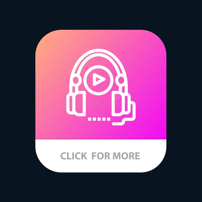 Língua, curso, curso de línguas, botão móvel do App da educação Android e linha versão do IOS ilustração royalty free Língua, curso, curso de línguas, botão móvel do App da educação Android e linha versão do IOS ilustração royalty free