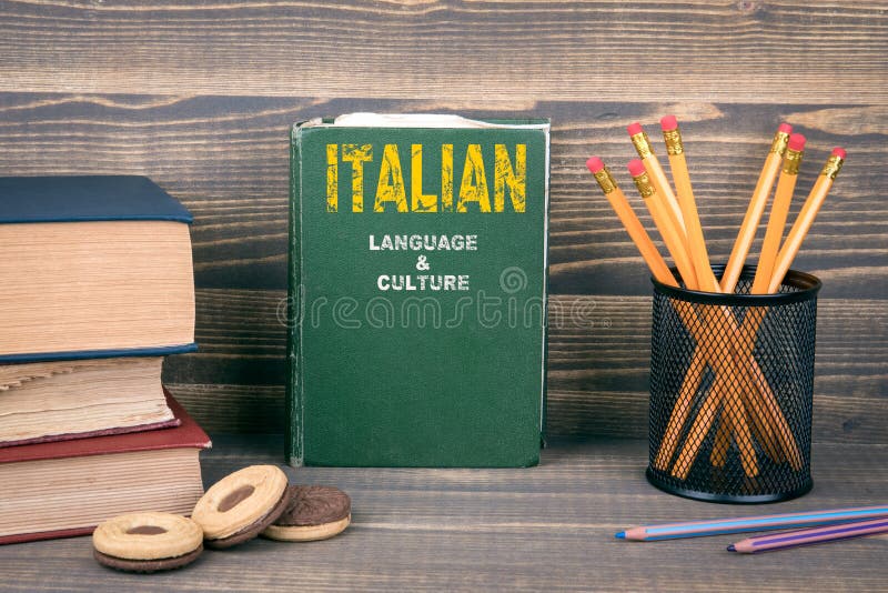 Língua e conceito italianos da cultura imagens de stock Língua e conceito italianos da cultura imagens de stock