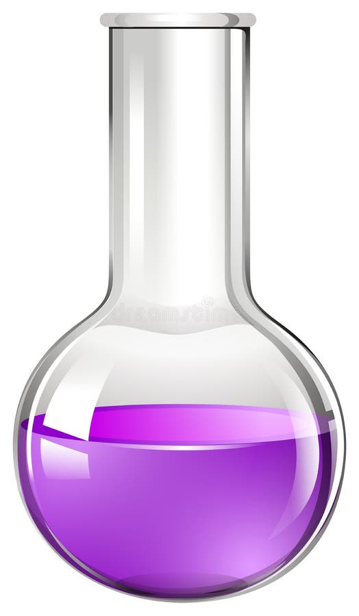 Líquido roxo na taça de vidro ilustração stock Líquido roxo na taça de vidro ilustração stock