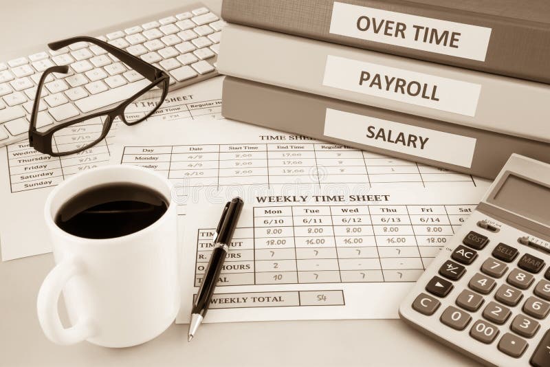 Lönelistatidark för personalresurser, sepiasignal