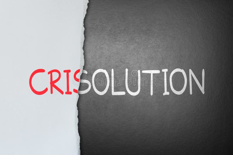 Tear crisis paper out of solution. Tear crisis paper out of solution