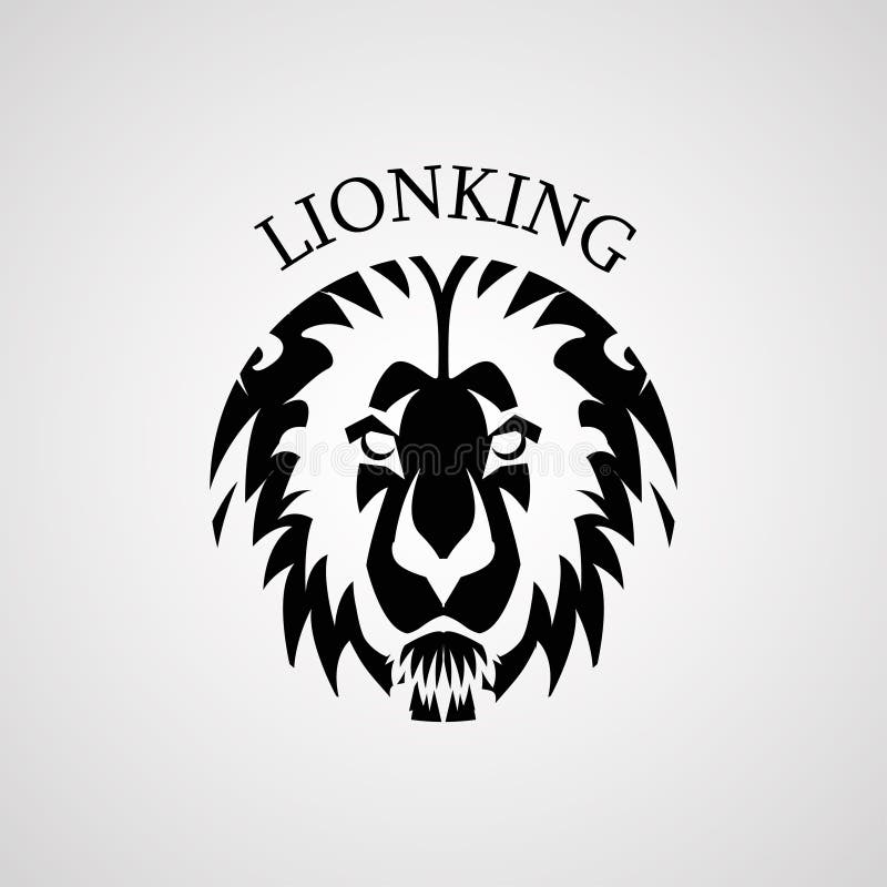 Löwegesichtslogo-Emblemschablone für Geschäft oder T-Shirt Design Vektor-Weinlese-Gestaltungselement lizenzfreie abbildung Löwegesichtslogo-Emblemschablone für Geschäft oder T-Shirt Design Vektor-Weinlese-Gestaltungselement lizenzfreie abbildung