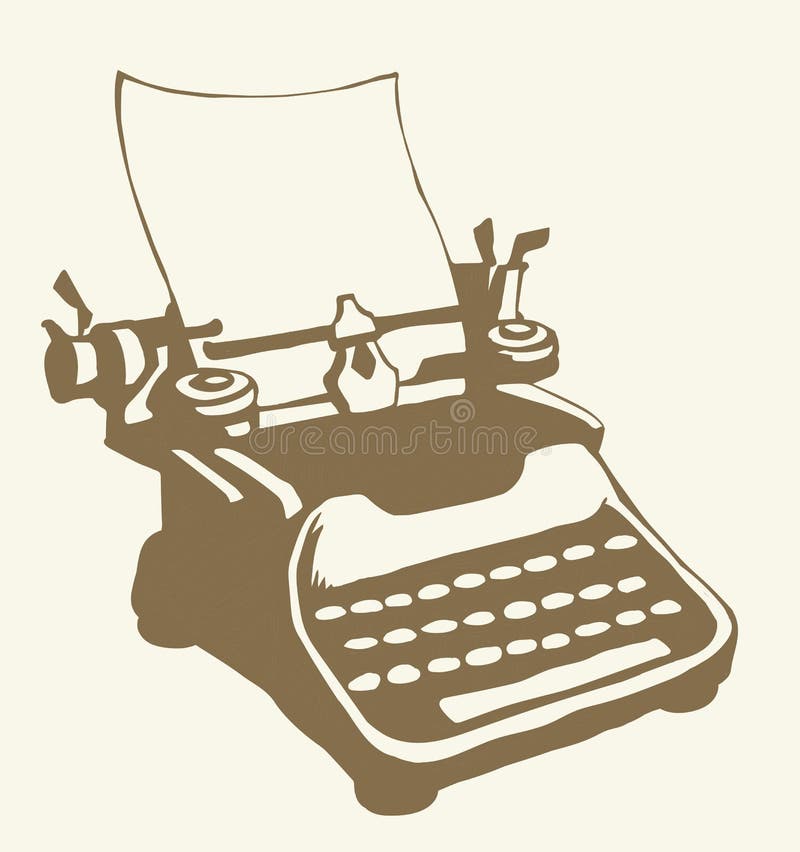 Máquina De Escribir De época Icono De Dibujo Del Vector Ilustración del  Vector - Ilustración de muestra, obsoleto: 165336725