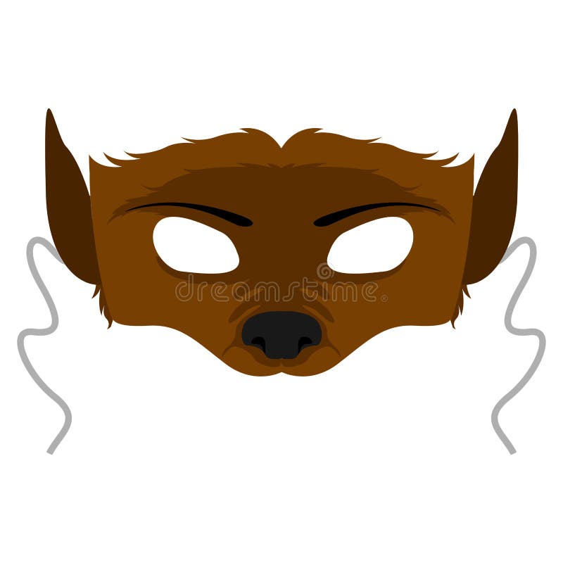 Máscara Aislada Del Hombre Lobo De Halloween Ilustración del Vector -  Ilustración de historieta, cara: 126433464