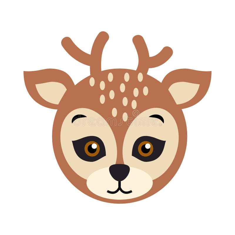 Mascara Do Carnaval Dos Cervos Rena Manchada Com Chifres Ilustracao Do Vetor Ilustracao De Festividade Retrato 87680718
