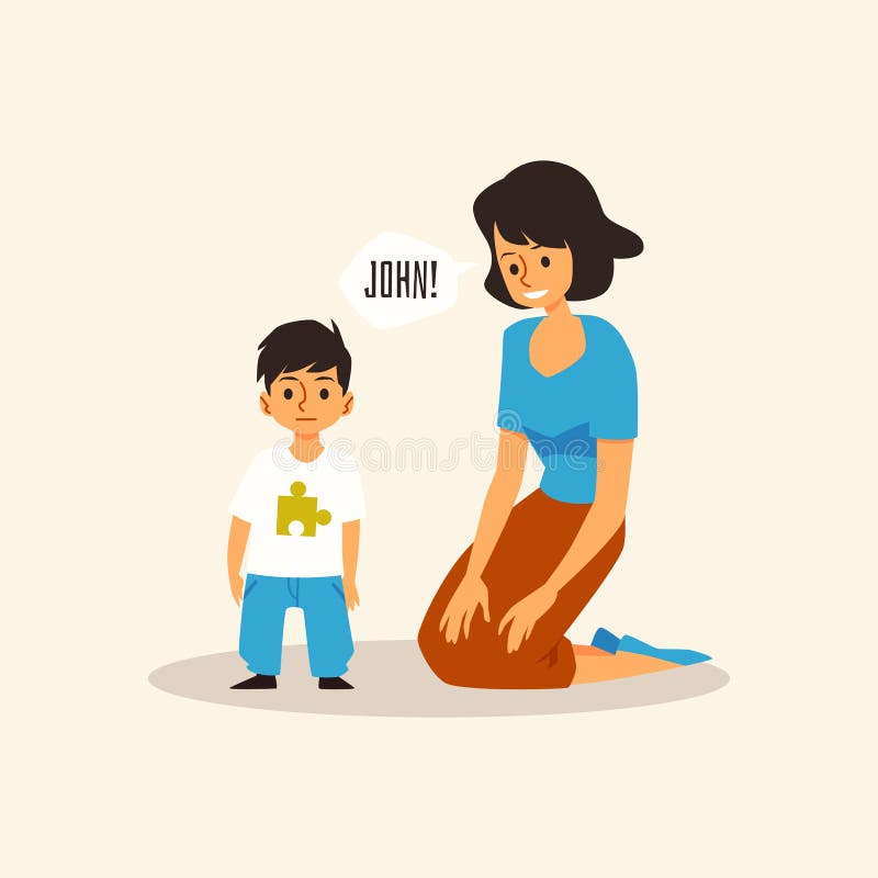 Sinais de autismo ilustração do vetor. Ilustração de cuidado - 248286334