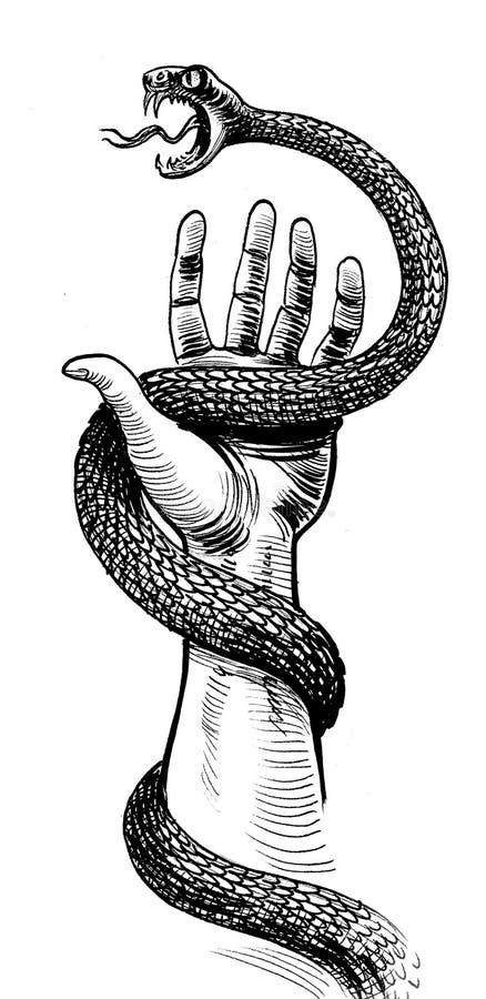 Cobra e maçã ilustração stock. Ilustração de tinta, réptil - 157164734