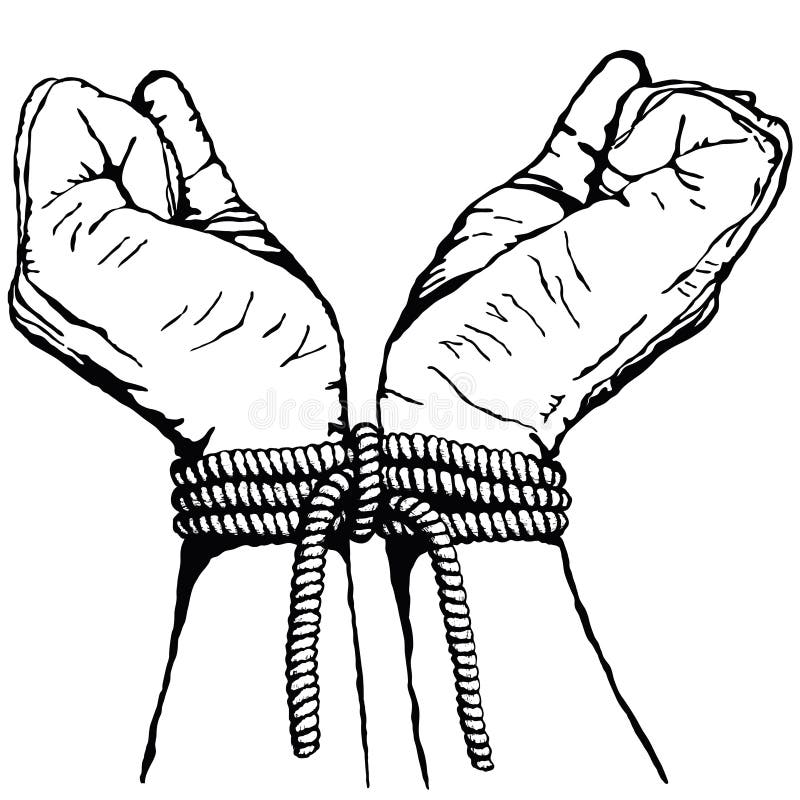 Resultado de imagem para ilustração para mãos amarradas