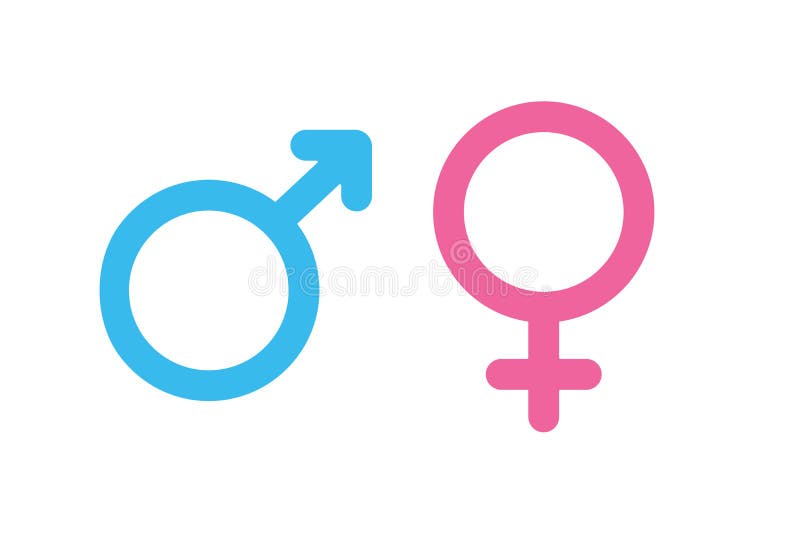 Mannliche Weibliche Geschlechtersymbole Mann Frau Geschlechtersymbol Zeichen Vektor Abbildung Illustration Von Geschlechtersymbol Zeichen
