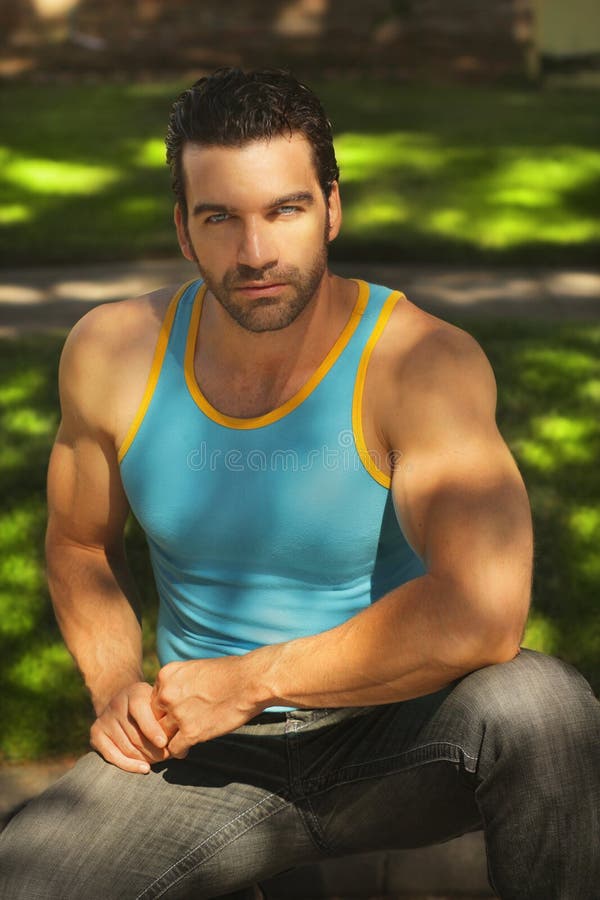 Heisser Kerl Stockfoto Bild Von Muskulos Gesicht Athlet 40187138