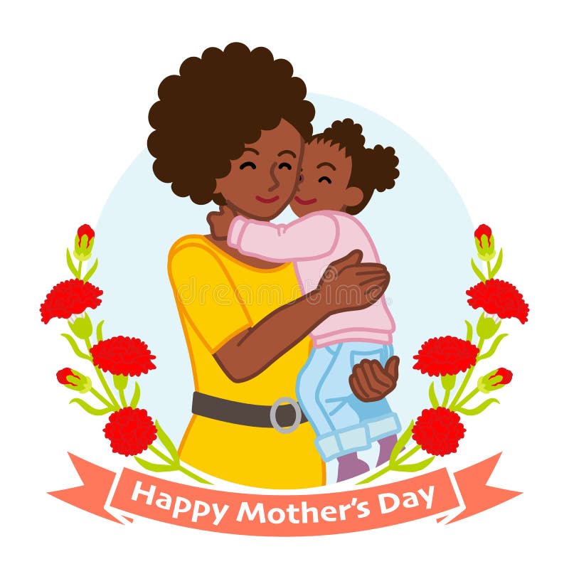 Mere Africaine Avec Nouveau Ne Femme Et Enfant Illustration De Vecteur Illustration Du Gosse Afro