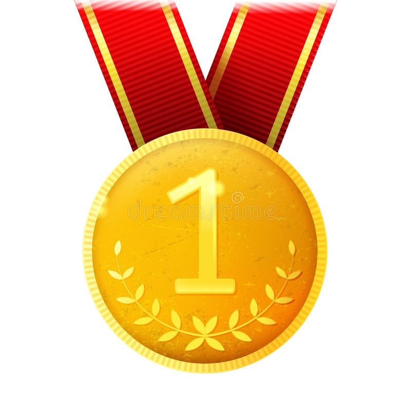 Cadre de médaille d'or illustration de vecteur. Illustration du argent -  39707865