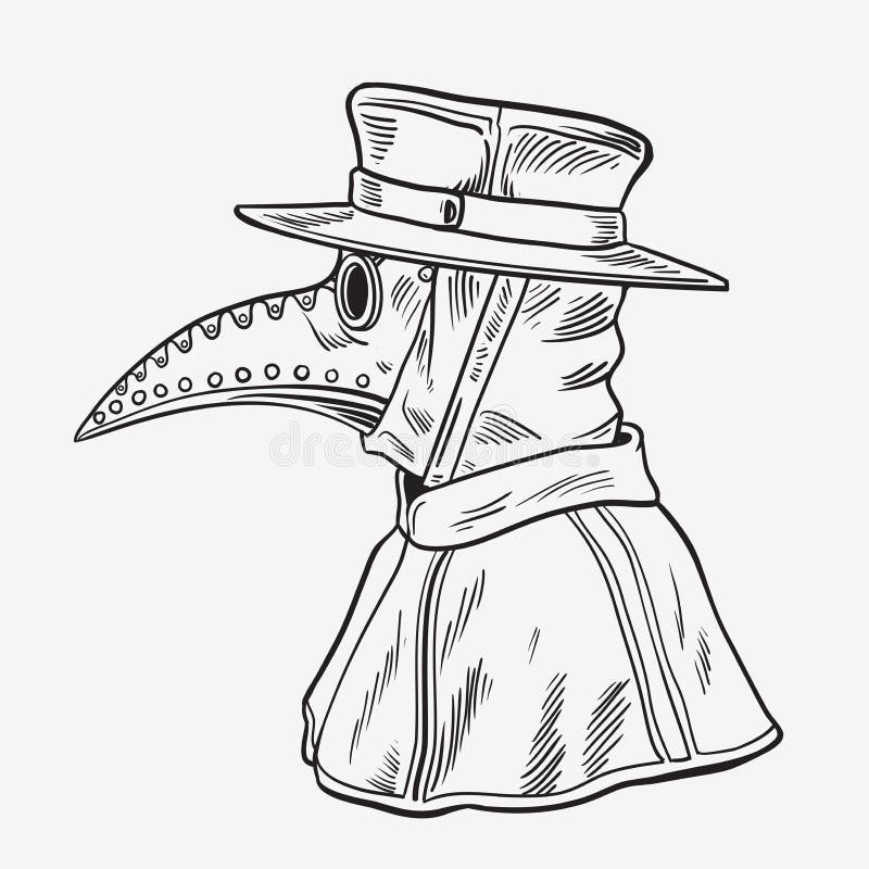 COLEÇÃO DE DESENHOS - PLAGUE DOCTOR (MÉDICO DA PESTE BUBÔNICA)