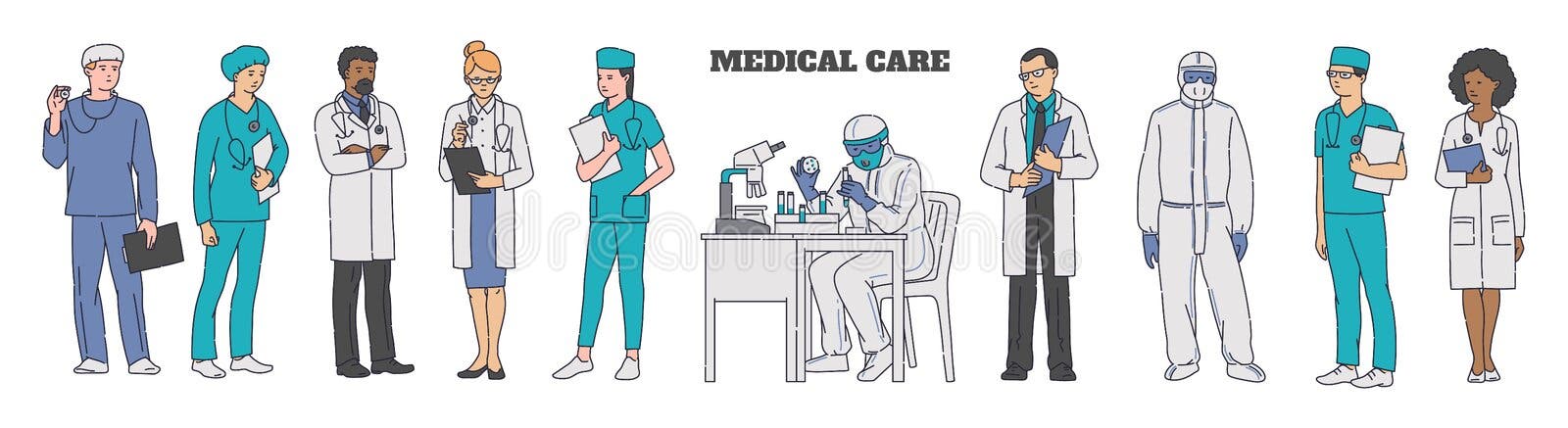 Enfermeira Médica Vetor De Medicamentos Hospitalares. Desenho Animado  Profissional Uniforme E Caráter Cirurgião Especializado. Ocu Ilustração do  Vetor - Ilustração de mulher, moderno: 249590078