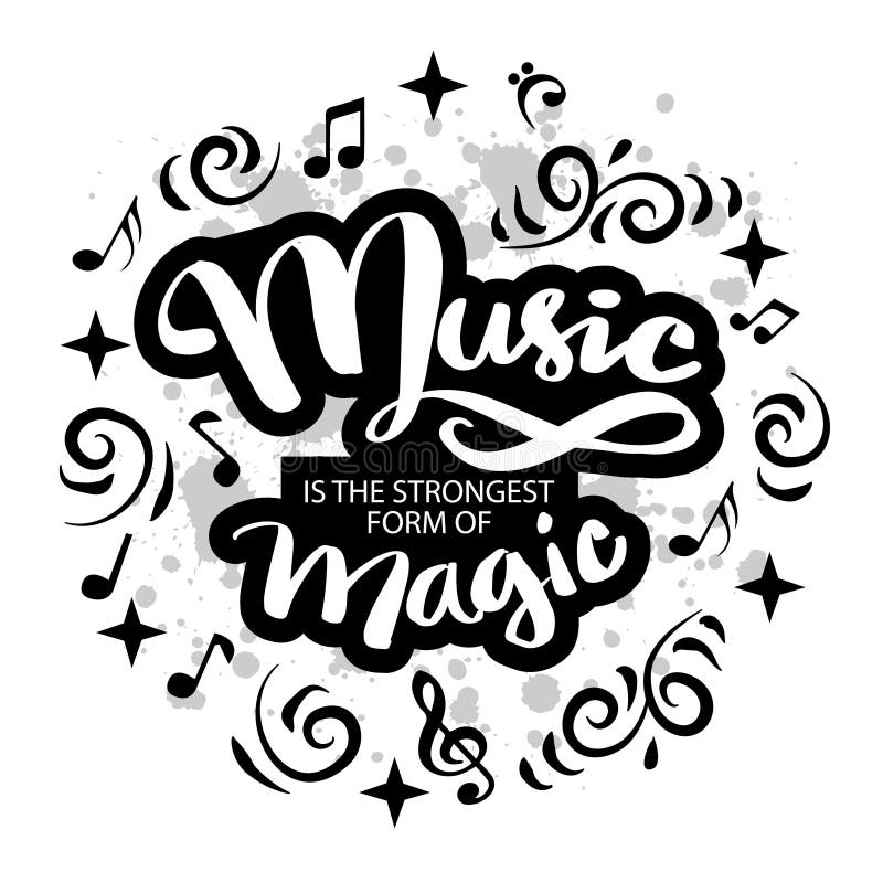 Citação motivacional de música em inglês a música é a forma mais forte de  magia