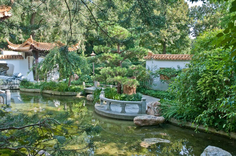 München Chinesischer Garten Stockfoto Bild von wasser