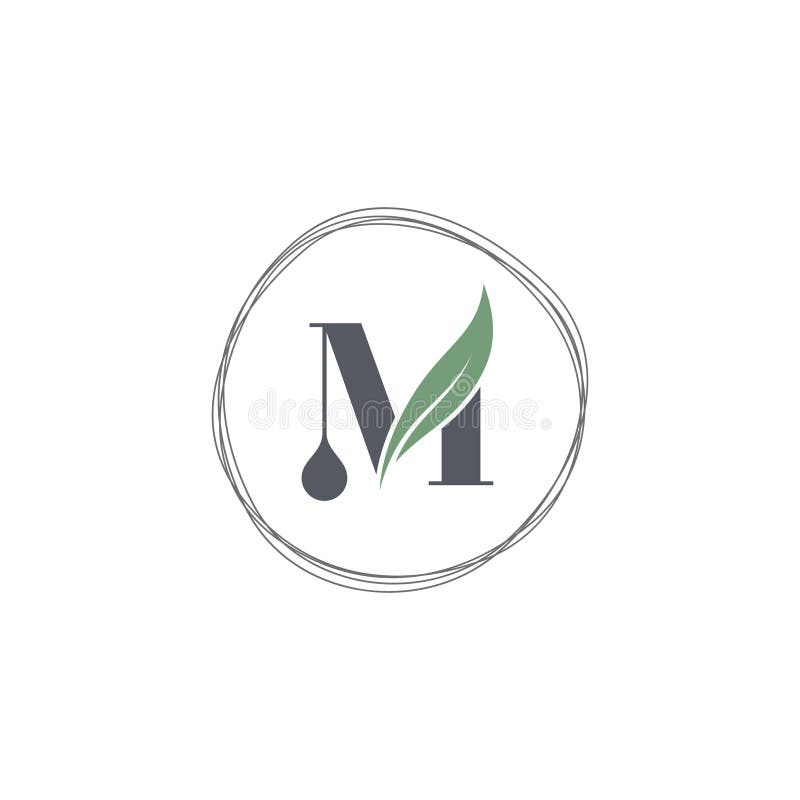 M-Buchstabeikonen-Logoentwurf mit abstraktem Kreis Swooshblatt stock abbildung M-Buchstabeikonen-Logoentwurf mit abstraktem Kreis Swooshblatt stock abbildung