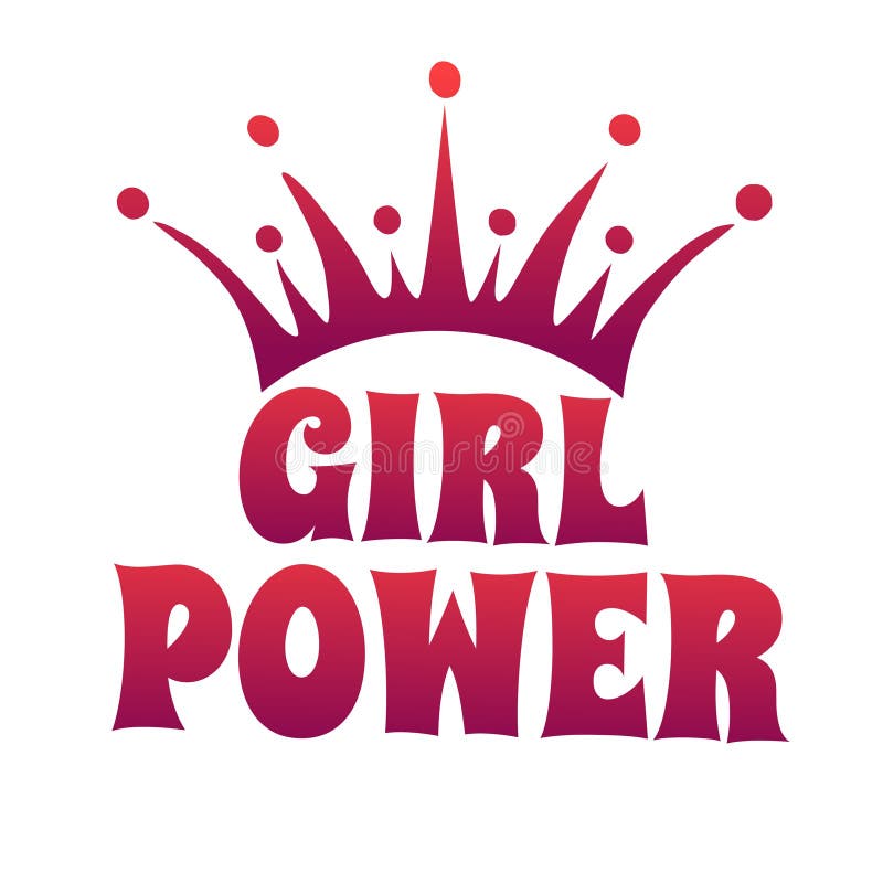 M?dchen-Energie Motivphrase Feministisches Zitat vektor abbildung M?dchen-Energie Motivphrase Feministisches Zitat vektor abbildung