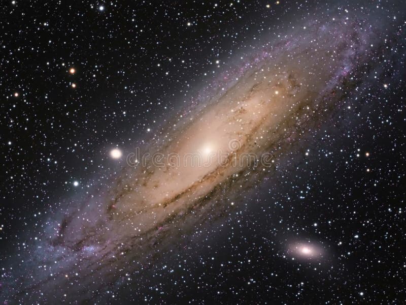 M31 Galaxy In Andromeda Real Photo Stock Photo - Image ...