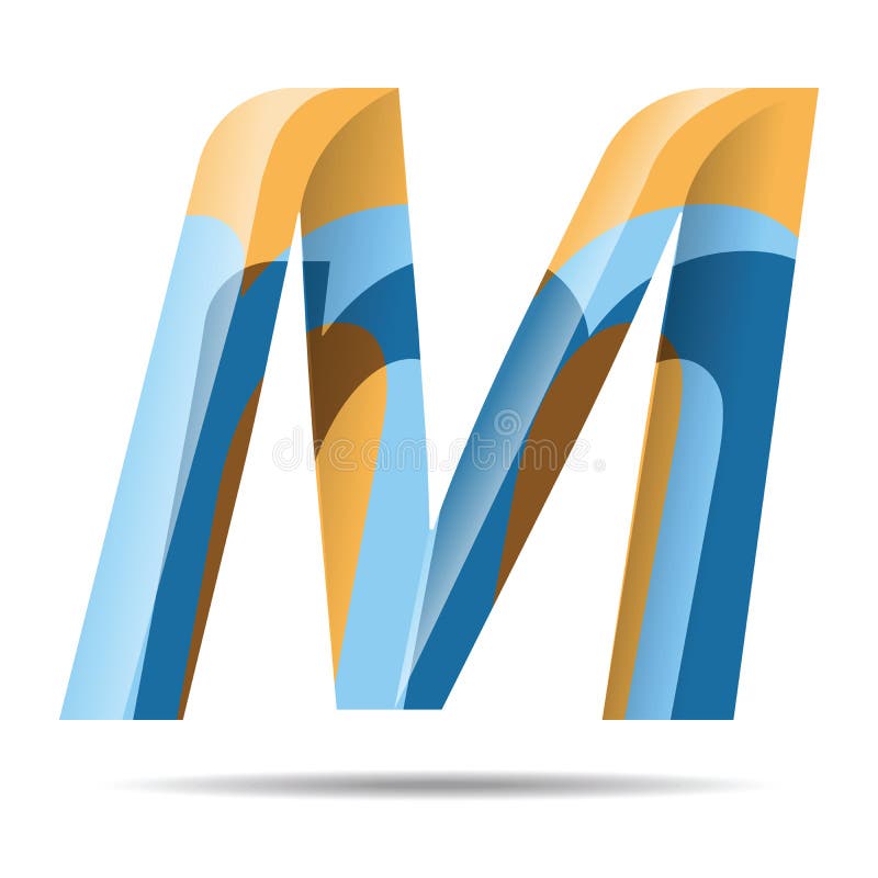M Letter Colorful Modern alfabetembleem vector illustratie