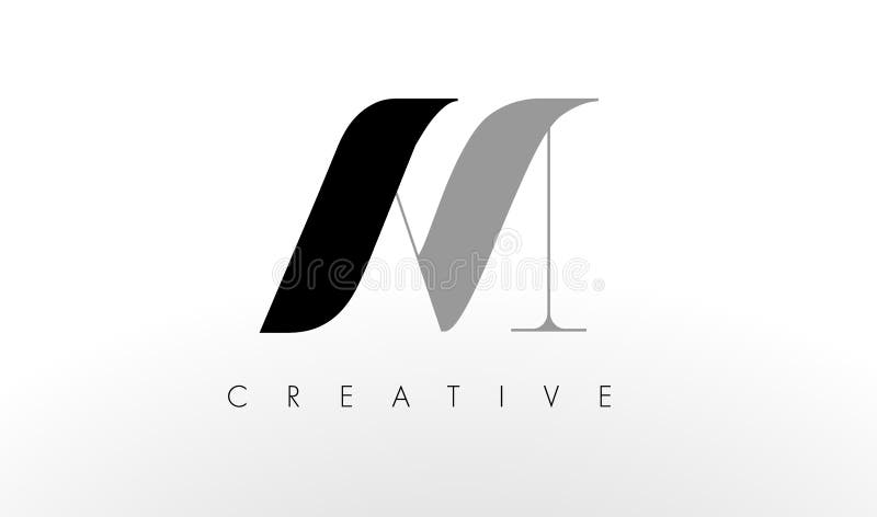 A M. Letter Logo Design Idérikt f. m. märker symbolen royaltyfri illustrationer