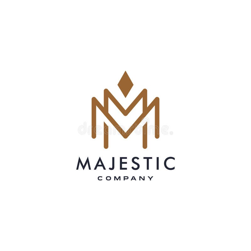 Gm monogram logo with crown shape luxury style Vector Image