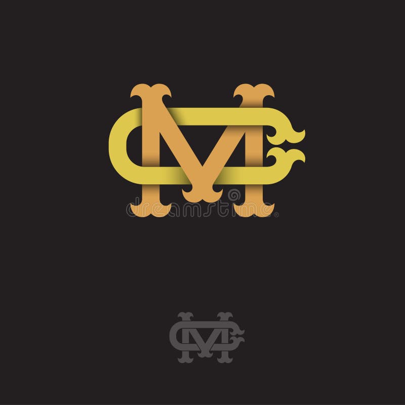 M- och c-monogram M och C korsade bokstäver, flätade samman bokstavsinitialer royaltyfri illustrationer M- och c-monogram M och C korsade bokstäver, flätade samman bokstavsinitialer royaltyfri illustrationer