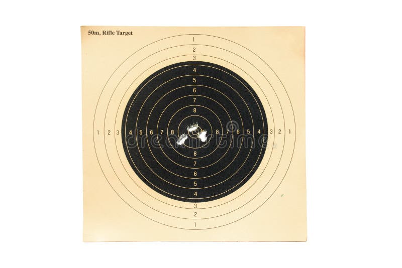 50m, Rifle-Target on white background. 50m, Rifle-Target on white background