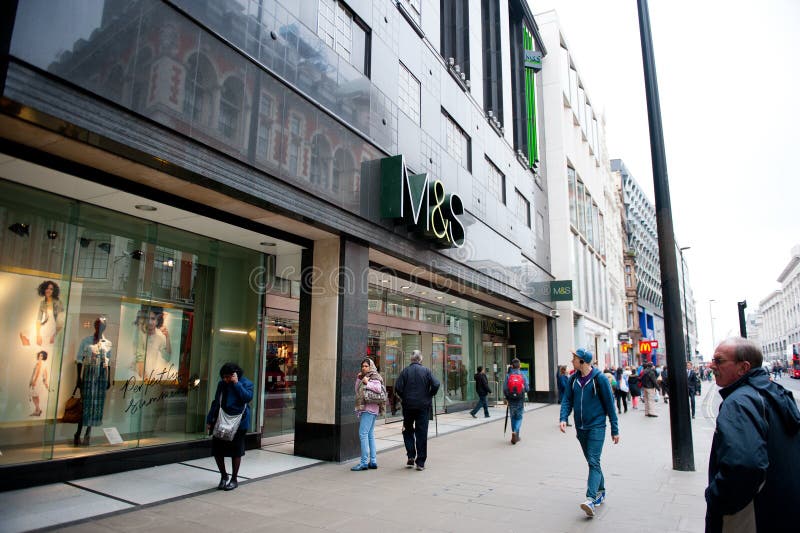 M&S store in London, UK stock image