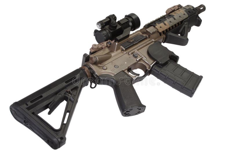 M4 Special Forces Rifle Isolated on a White Stock Photo Image of