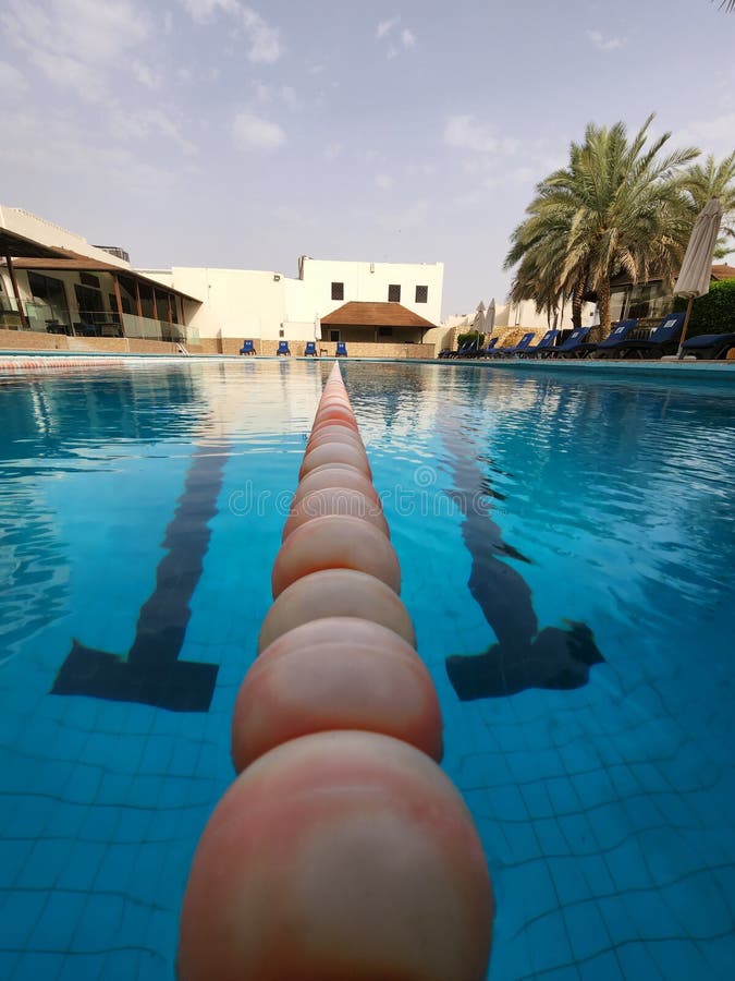 Swimming Pool in Sultan Qaboos Sports Complex , Muscat Oman Stock Image