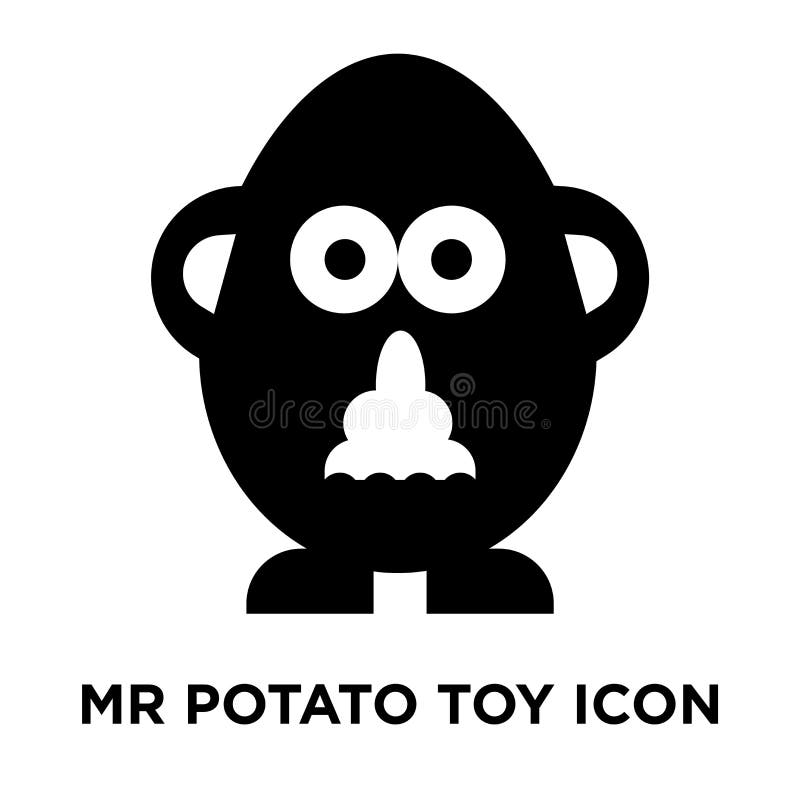 Mr potato toy icon vector isolated on white background, logo concept of Mr potato toy sign on transparent background, filled black symbol. Mr potato toy icon vector isolated on white background, logo concept of Mr potato toy sign on transparent background, filled black symbol