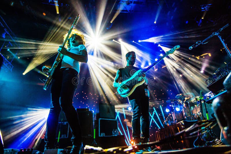 M83 concert at Bumbershoot editorial stock image. Image of young 26550259