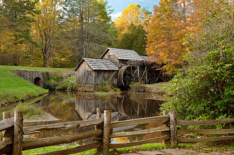 Mabry Mill-Autumn stock photos Mabry Mill-Autumn stock photos