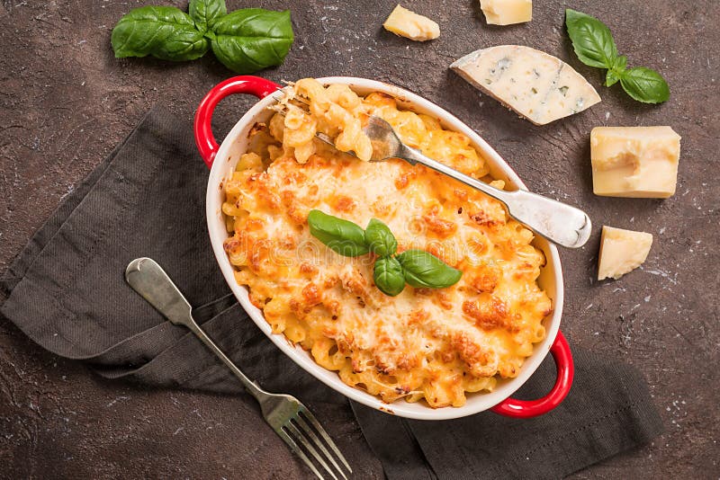 Mac and Cheese, American Style Pasta Stock Image - Image of food ...