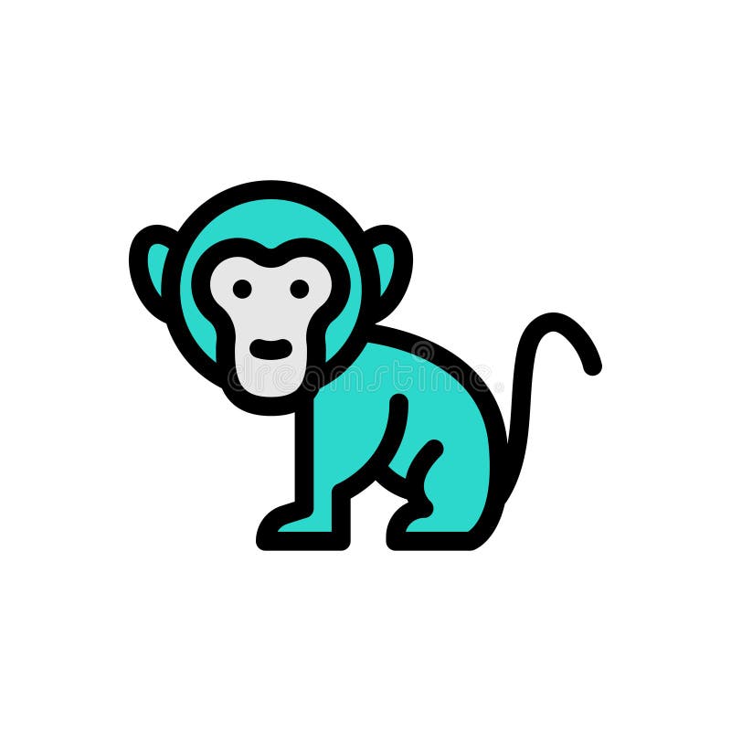 ícone Do Contorno Do Macaco Com Desenho De Uma Linha Ilustração do Vetor -  Ilustração de forma, contorno: 215338189